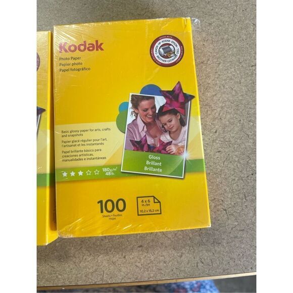 KODAKEAST White 6.5 Mil Glossy 100 Sheets/Pack Photo Paper Size 4 X 6 NEW - Picture 13 of 15